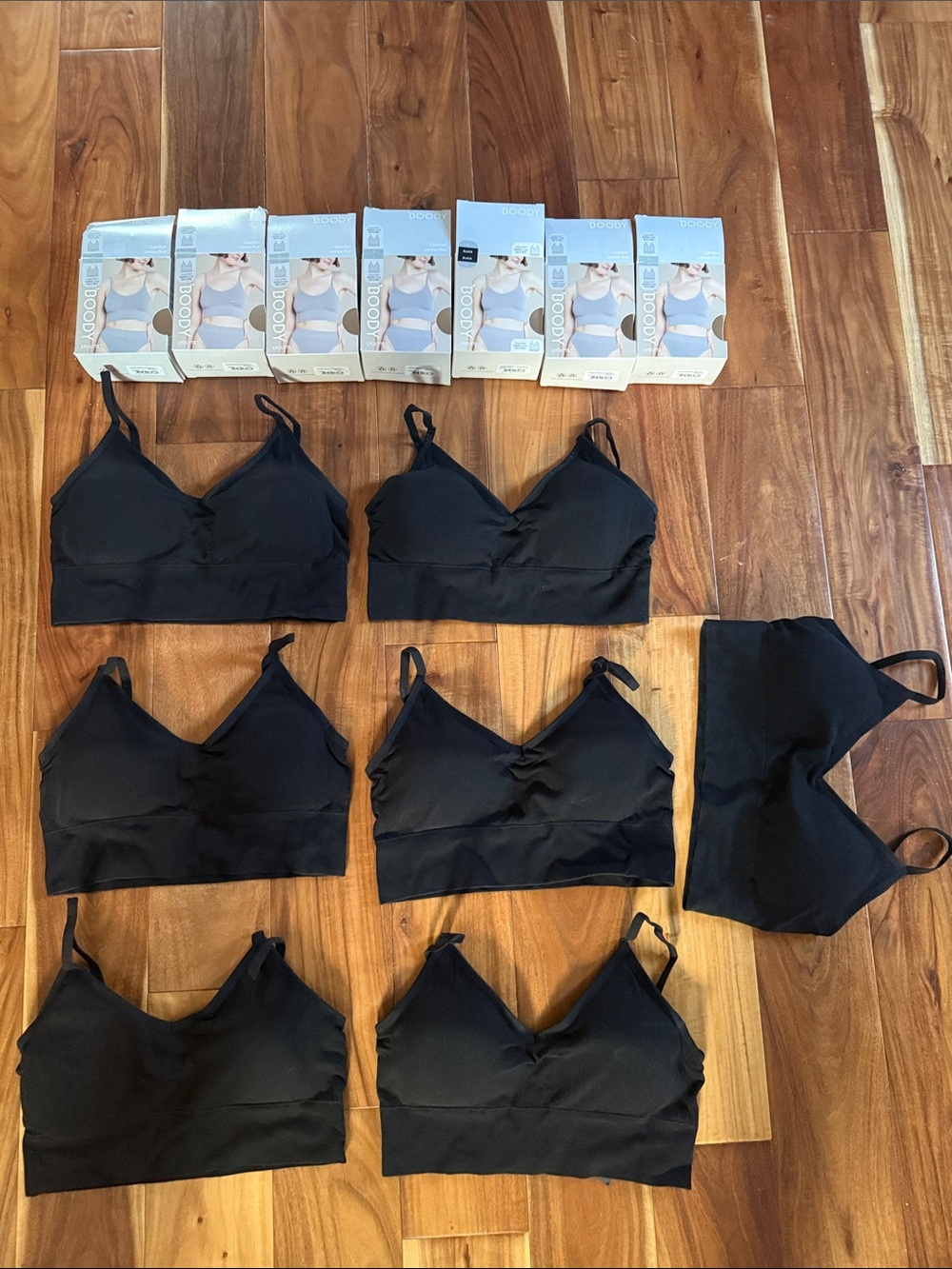 7x Boody Lyolyte Ribbed Low Back Bra - Picture 2 of 16